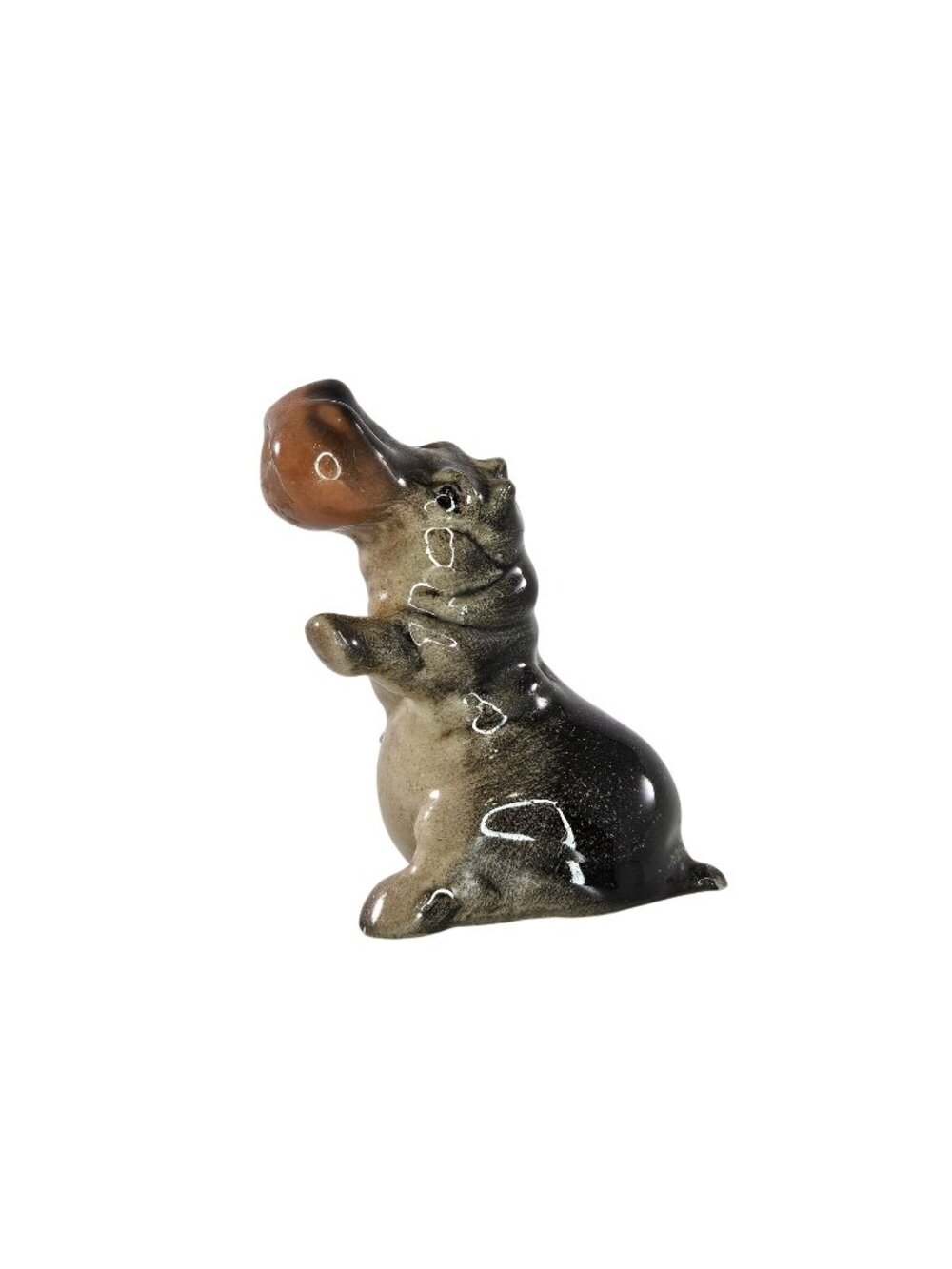 Hagen Renaker Hippopotamus Mama Sitting Up Miniature Figurine *Chipped*